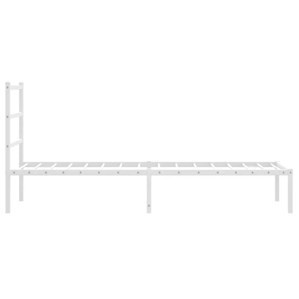 sengeramme med sengegavl 80x200 cm metal hvid - Image 6