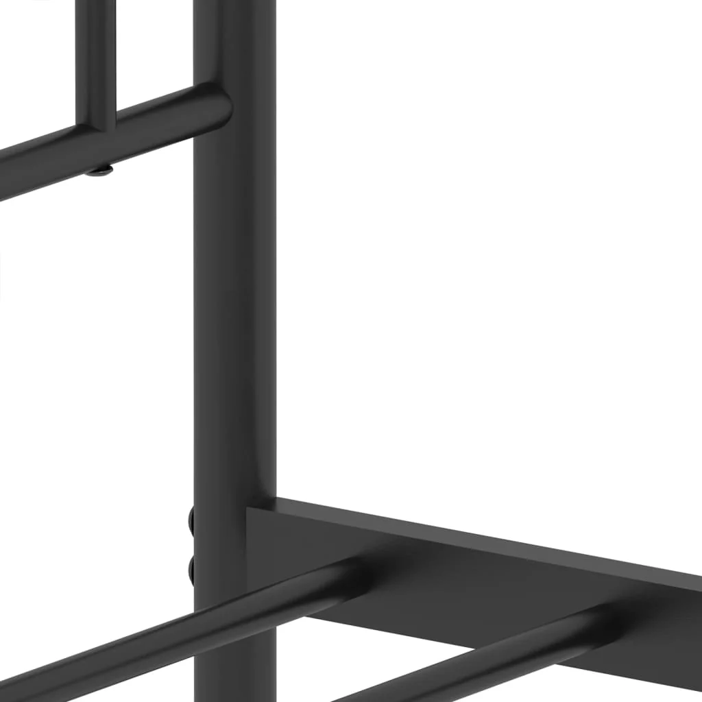 sengeramme med sengegavl 90x190 cm metal sort - Image 8