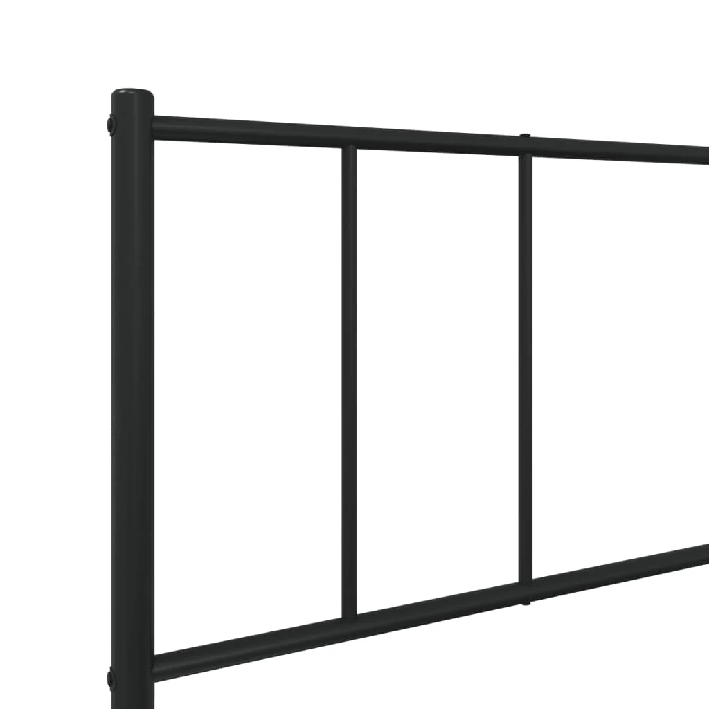 sengeramme med sengegavl og fodgærde 107x203 cm metal sort - Image 8