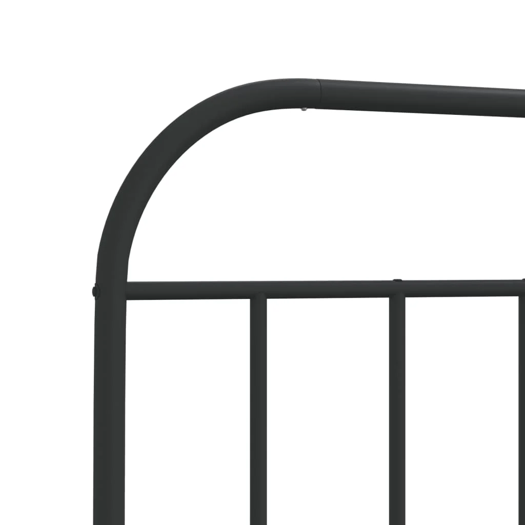 sengeramme med sengegavl og fodgærde 107x203 cm metal sort - Image 8