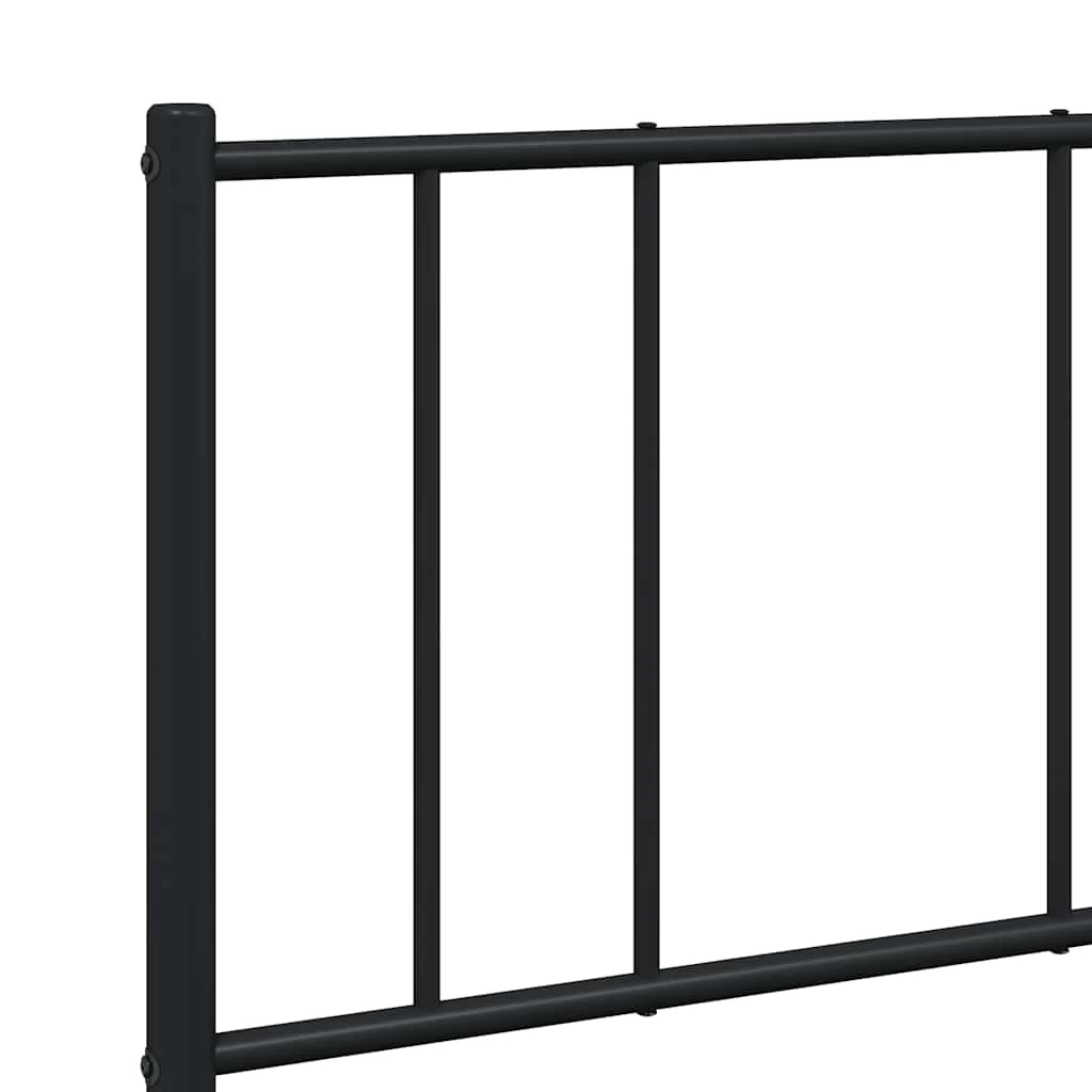 sengeramme med sengegavl og fodgærde 120x190 cm metal sort - Image 8