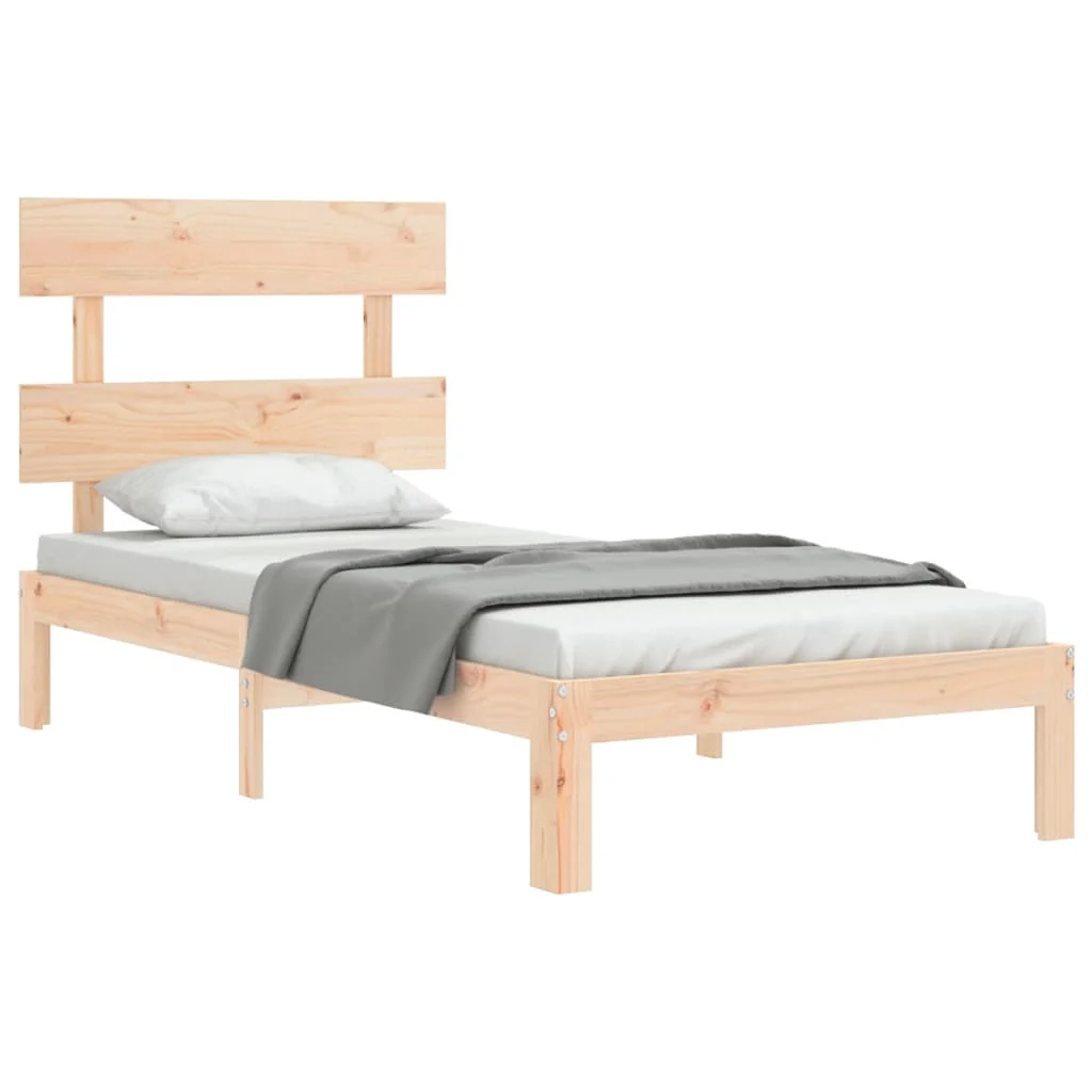 sengeramme med sengegavl Small Single massivt træ - Image 3