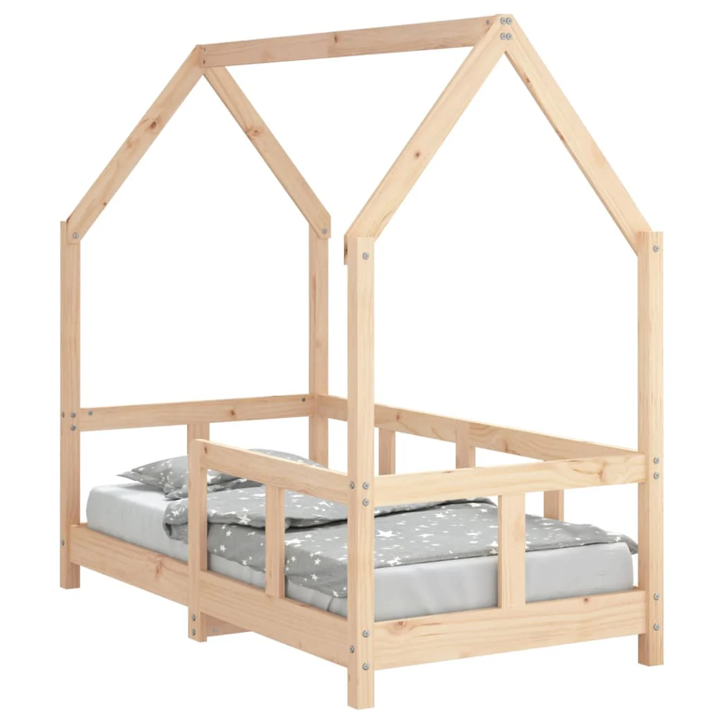 sengeramme til juniorseng 70x140 cm massivt fyrretræ - Image 2