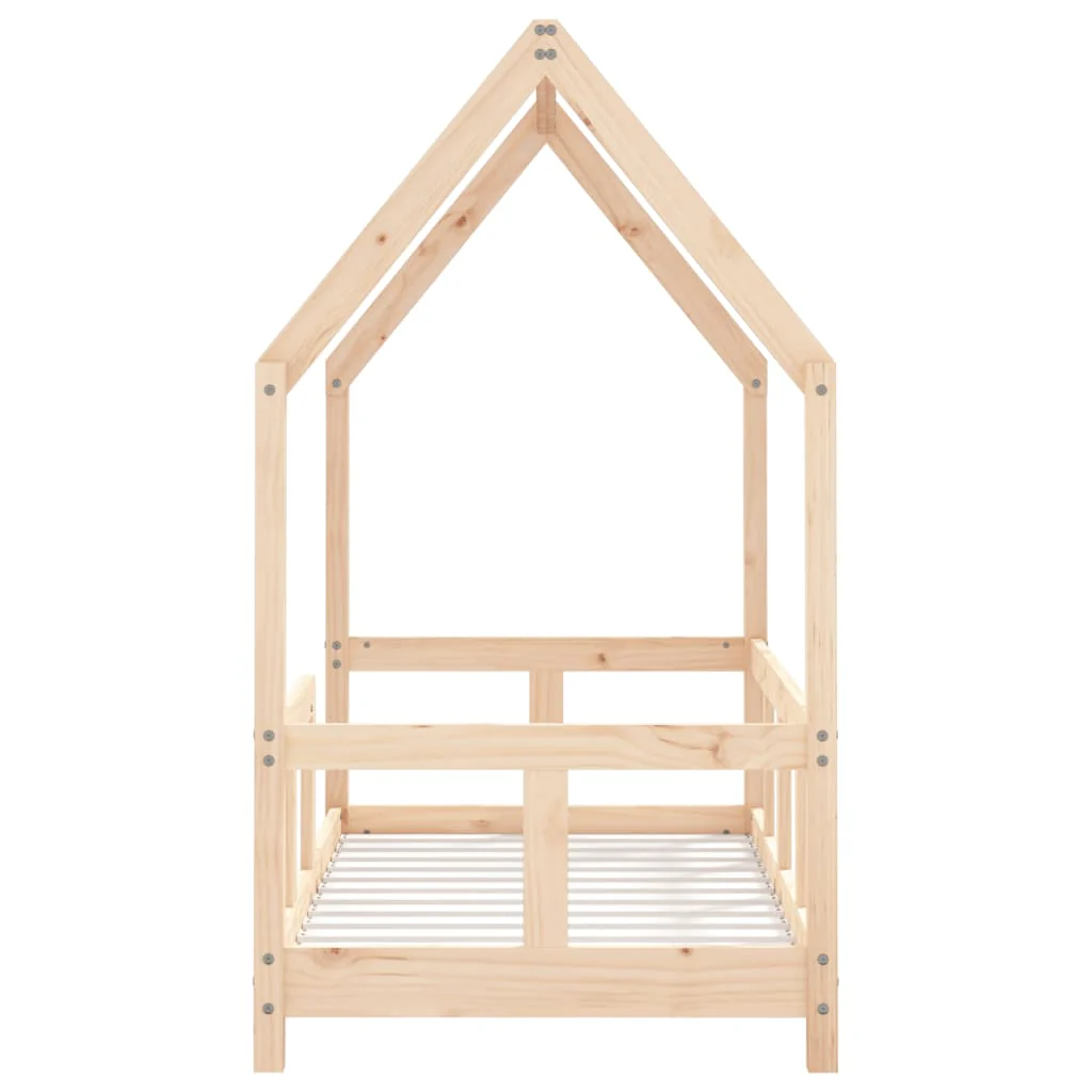 sengeramme til juniorseng 70x140 cm massivt fyrretræ - Image 5