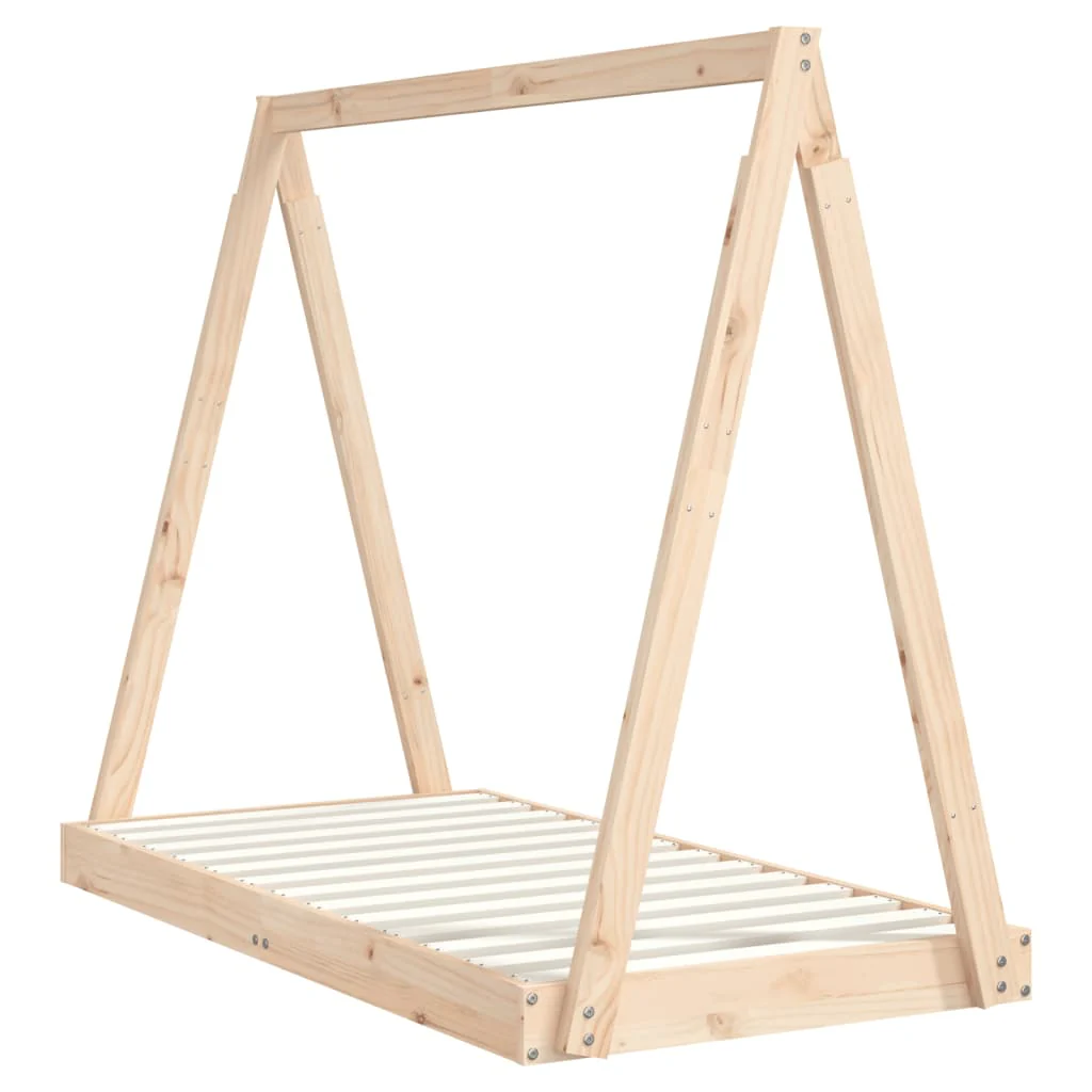 sengeramme til juniorseng 70x140 cm massivt fyrretræ - Image 3