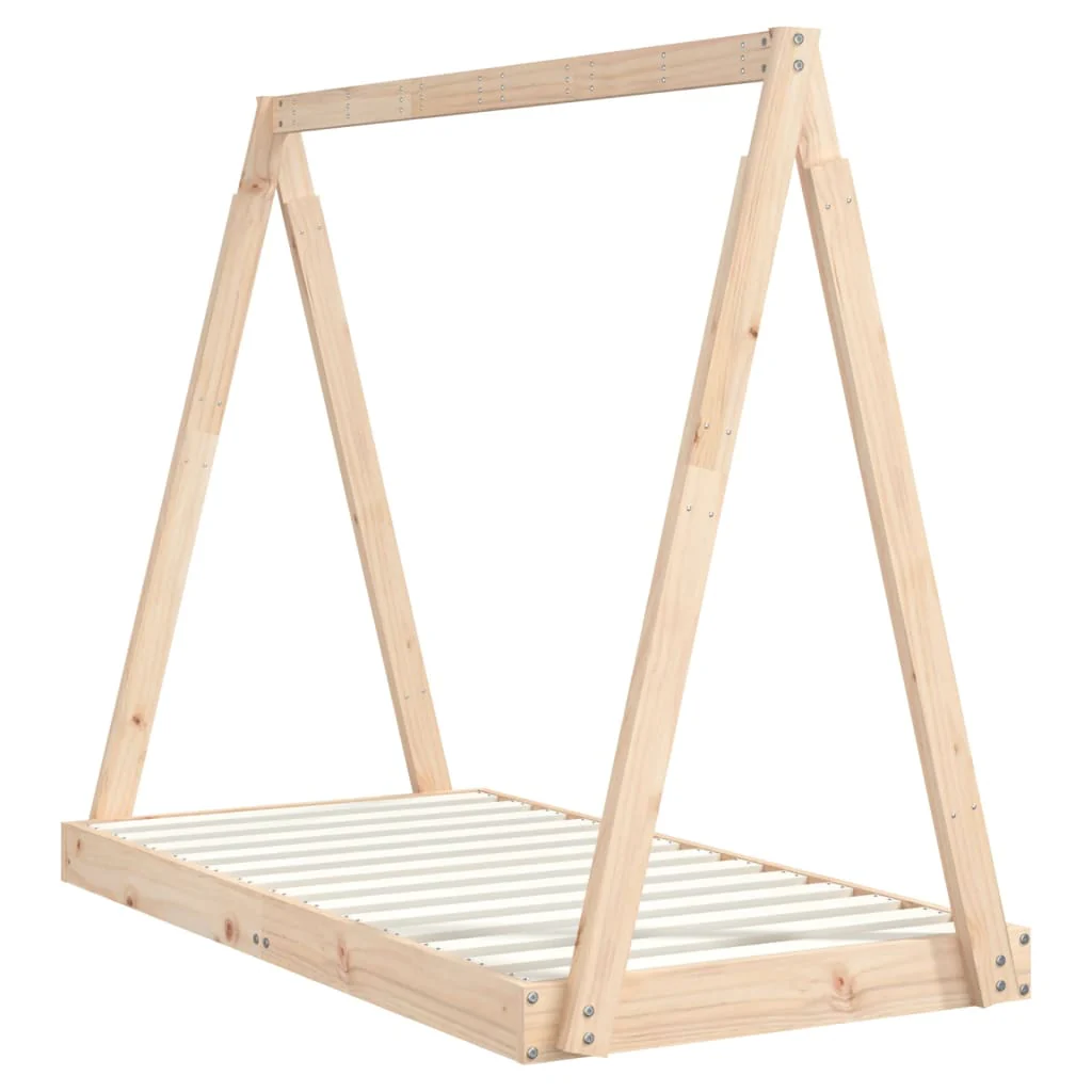 sengeramme til juniorseng 70x140 cm massivt fyrretræ - Image 6