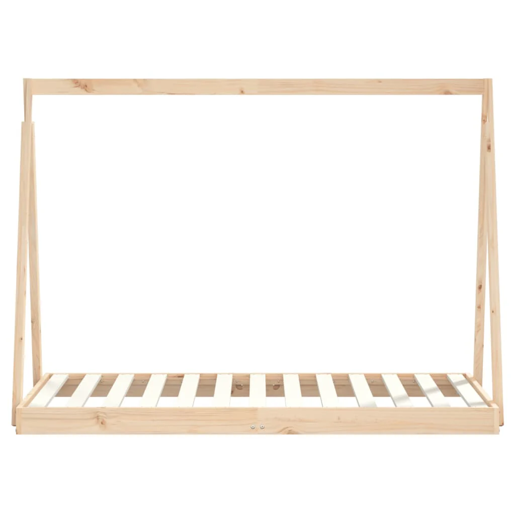 sengeramme til juniorseng 80x160 cm massivt fyrretræ - Image 4