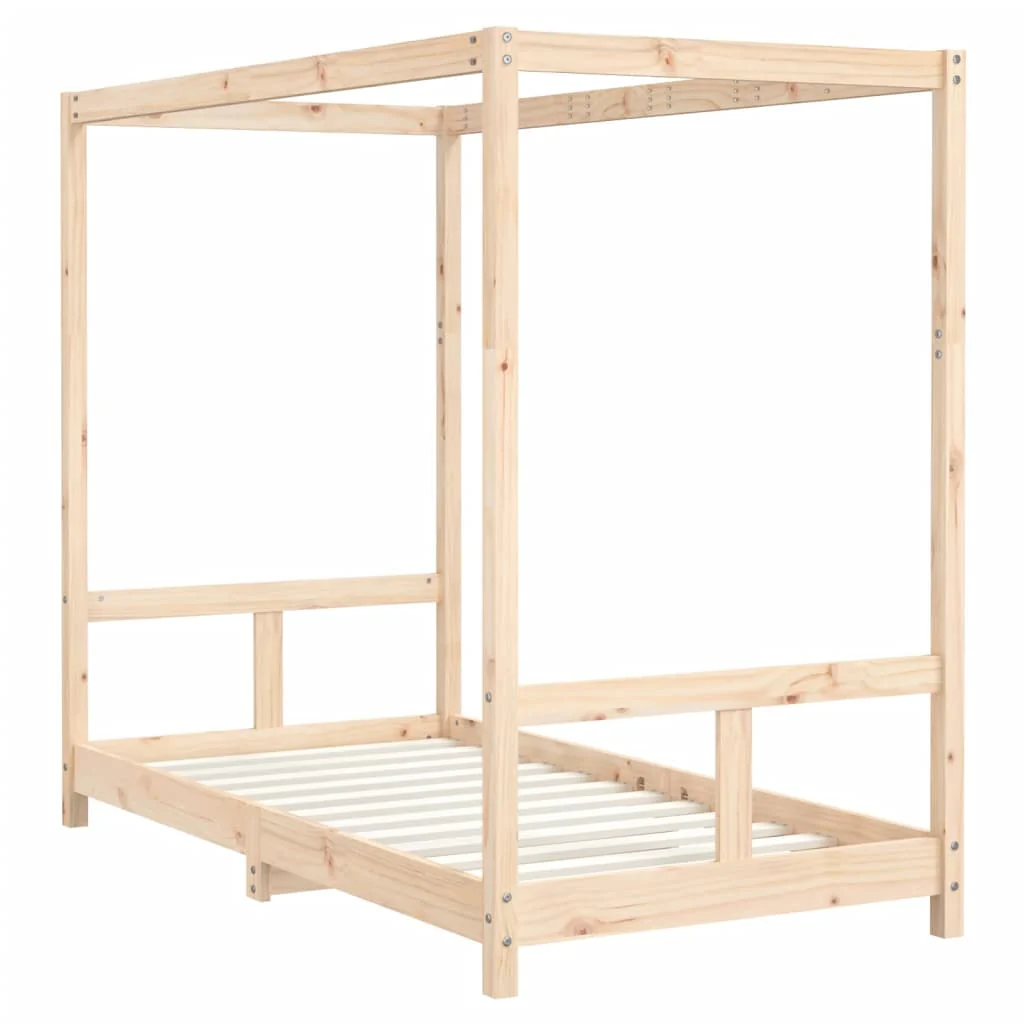 sengeramme til juniorseng 80x160 cm massivt fyrretræ - Image 3