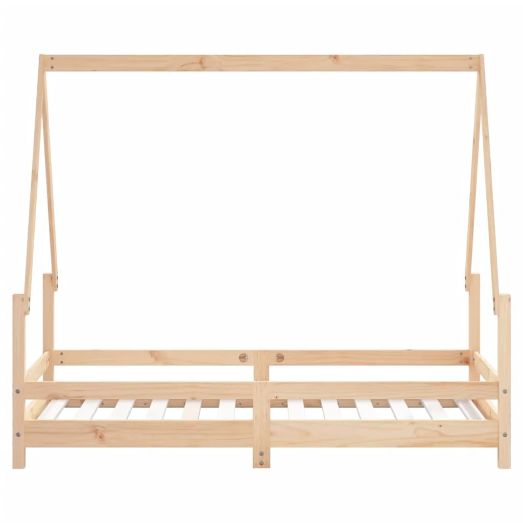 sengeramme til juniorseng 80x160 cm massivt fyrretræ - Image 5
