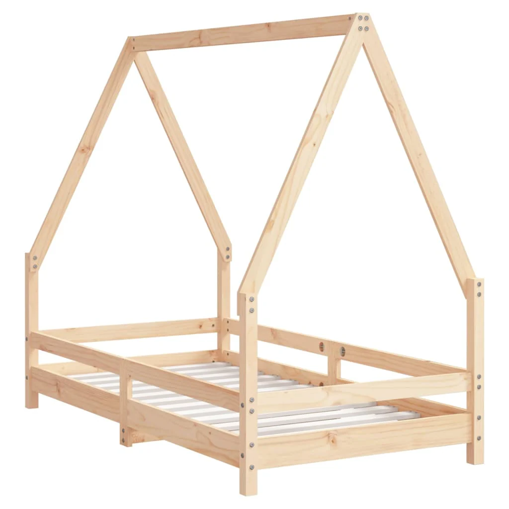 sengeramme til juniorseng 80x160 cm massivt fyrretræ - Image 6