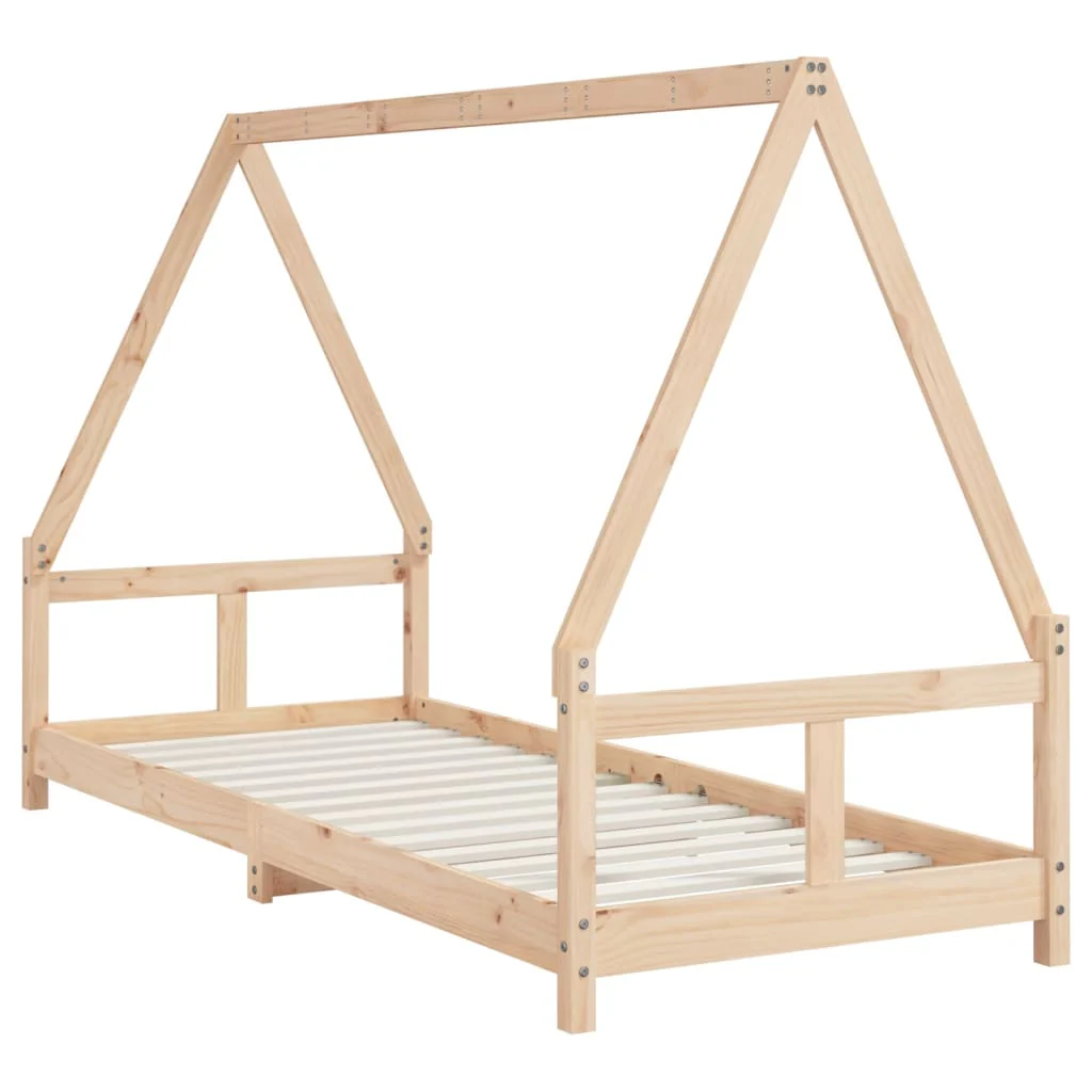 sengeramme til juniorseng 80x200 cm massivt fyrretræ - Image 6