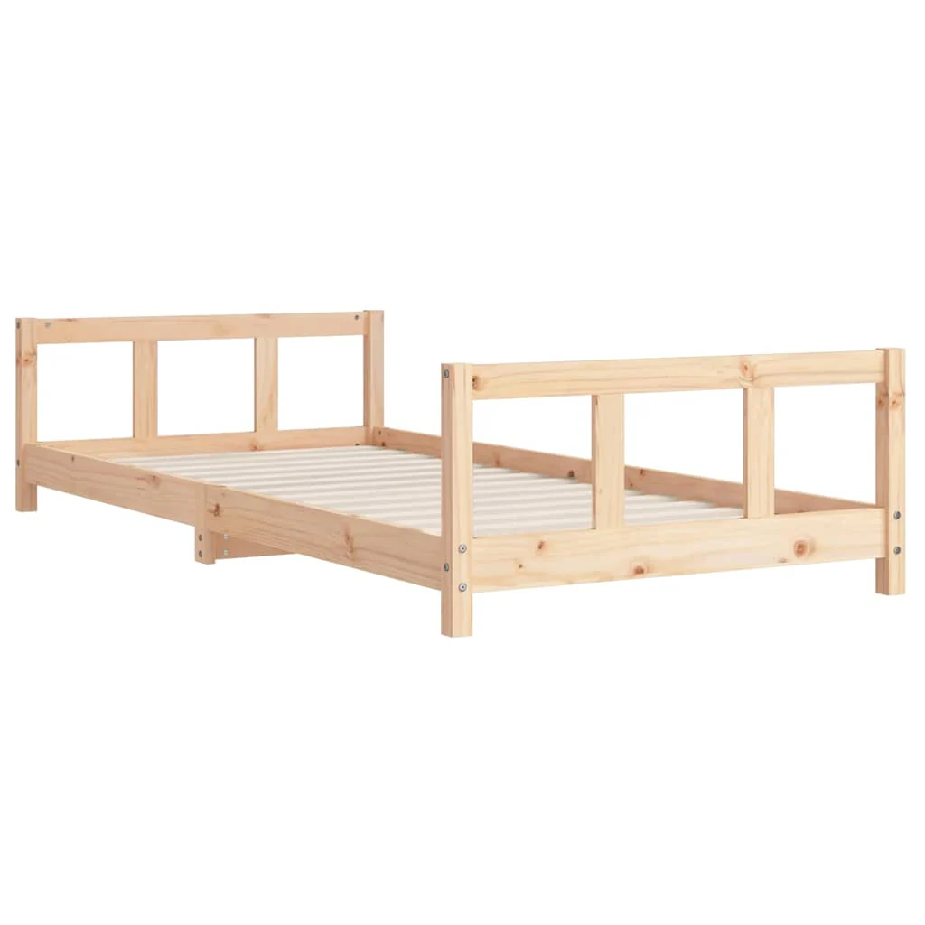 sengeramme til juniorseng 90x200 cm massivt fyrretræ - Image 3
