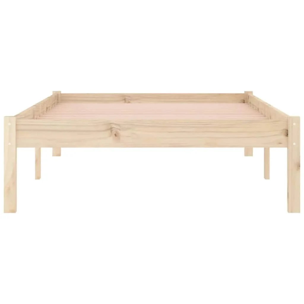 sengeramme uden madras 100x190 cm massivt fyrretræ - Image 5