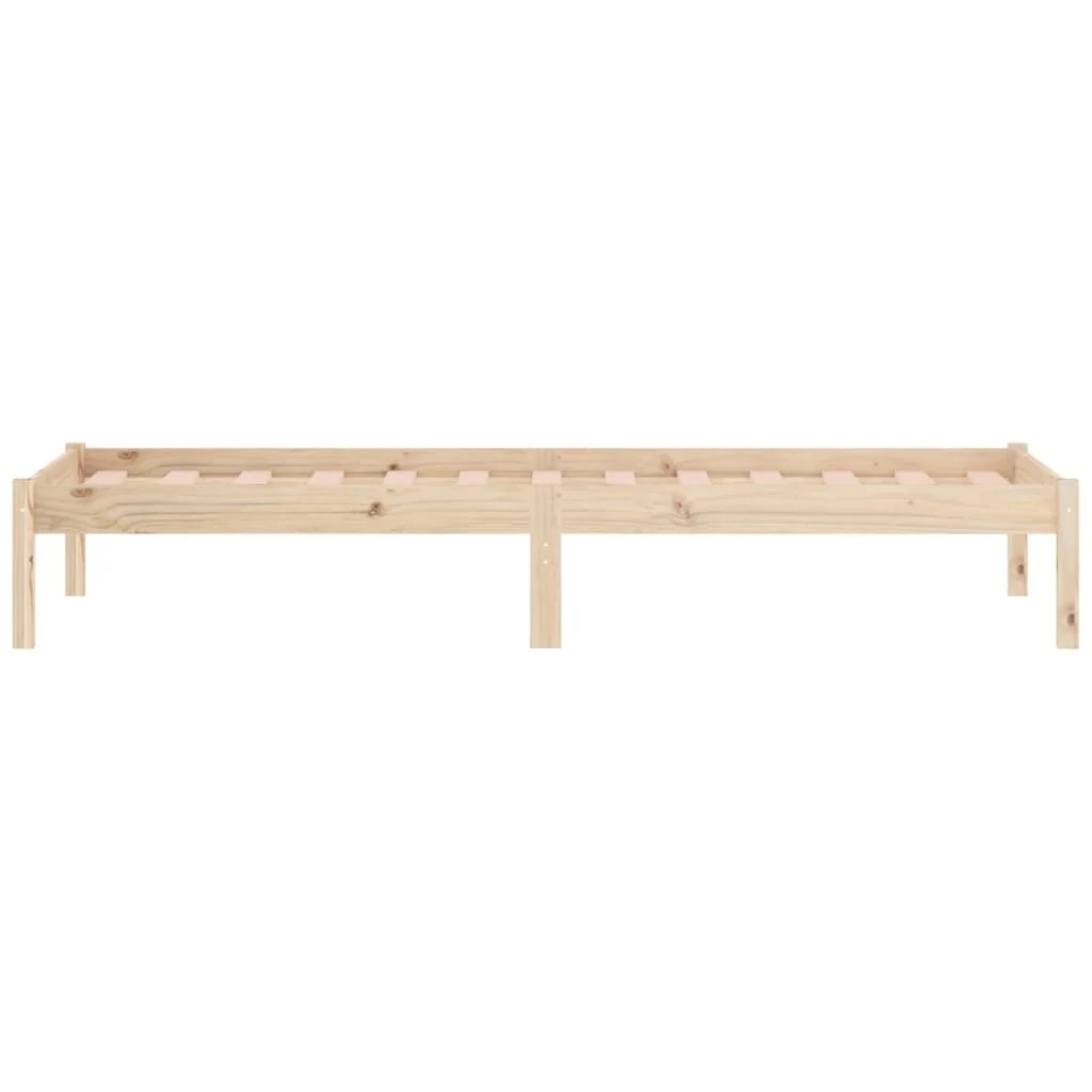 sengeramme uden madras 100x190 cm massivt fyrretræ - Image 6