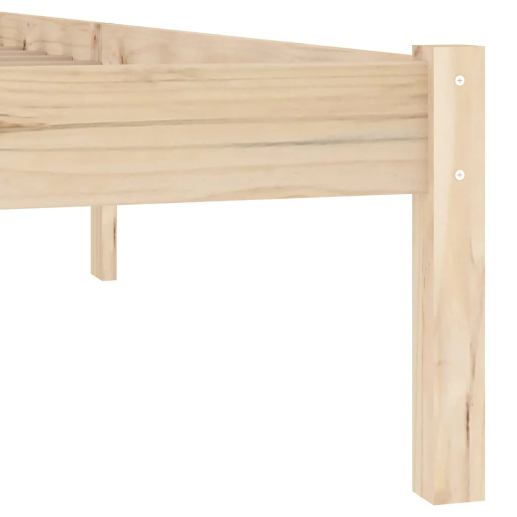 sengeramme uden madras 100x190 cm massivt fyrretræ - Image 7