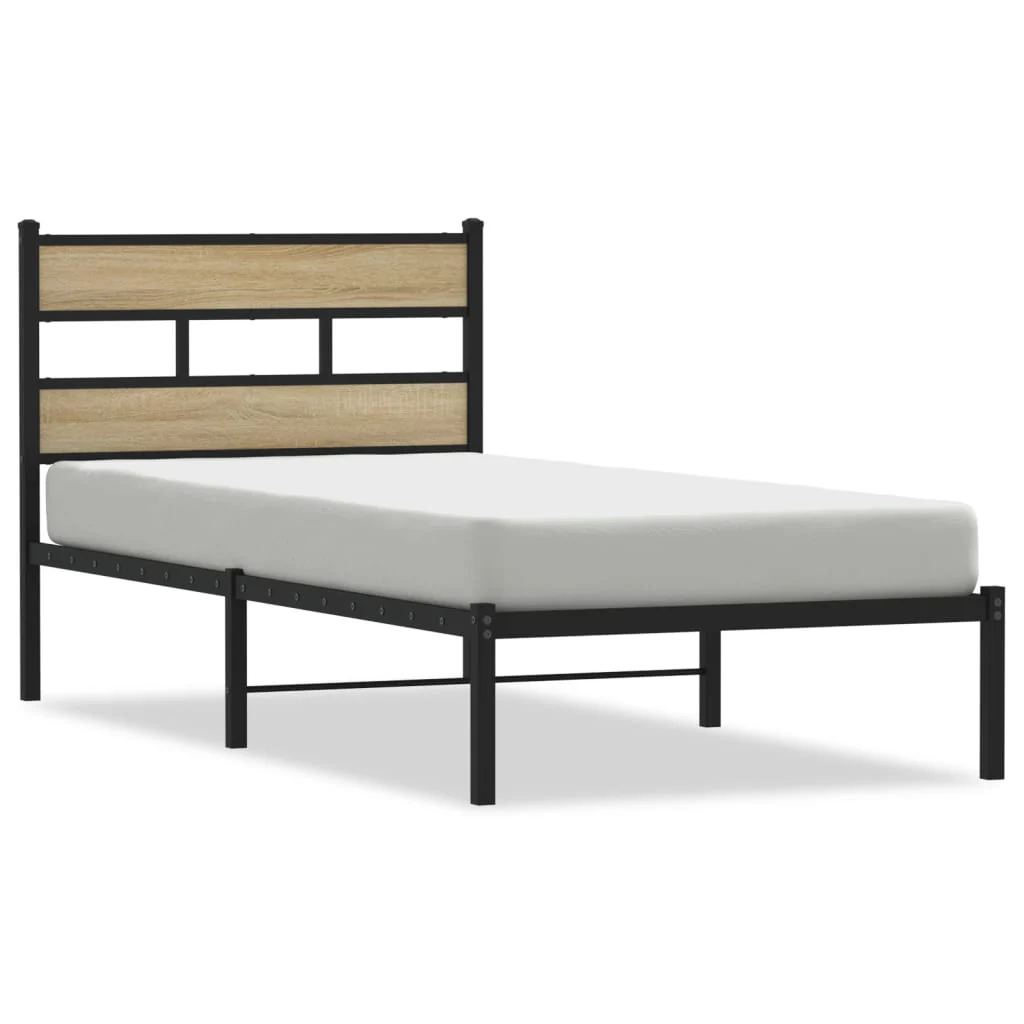 sengeramme uden madras 100x190 cm metal sonoma-eg - Image 2