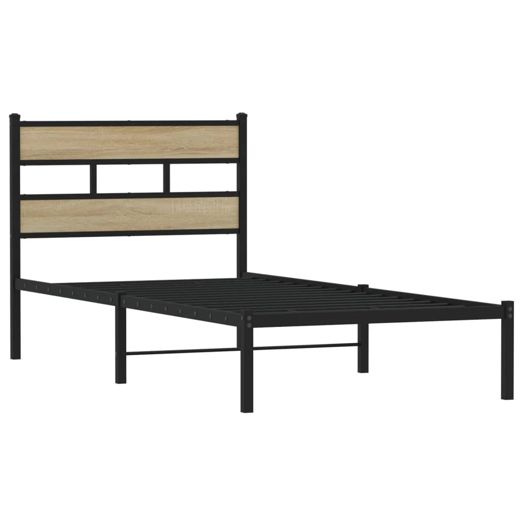 sengeramme uden madras 100x190 cm metal sonoma-eg - Image 3