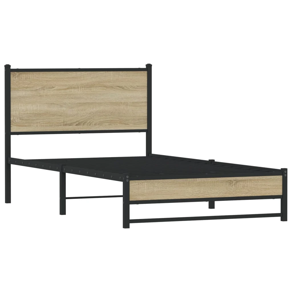 sengeramme uden madras 100x190 cm metal sonoma-eg - Image 3