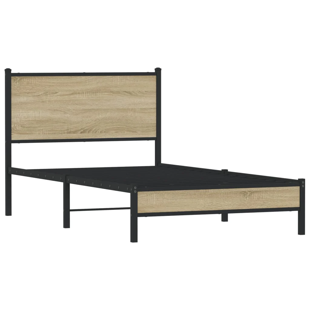 sengeramme uden madras 100x190 cm metal sonoma-eg - Image 3