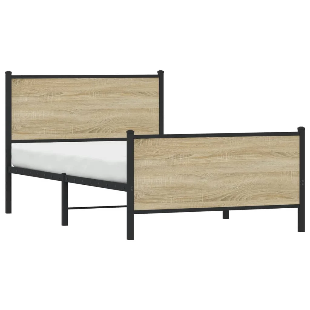 sengeramme uden madras 100x190 cm metal sonoma-eg - Image 4