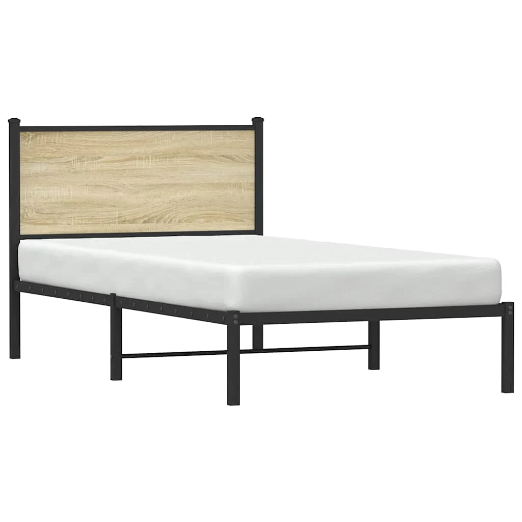 sengeramme uden madras 100x190 cm metal sonoma-eg - Image 4