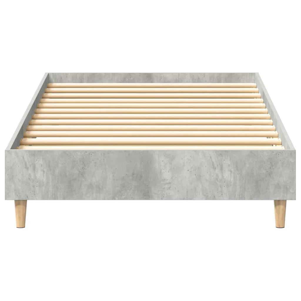 sengeramme uden madras 100x200 cm konstrueret træ betongrå - Image 5