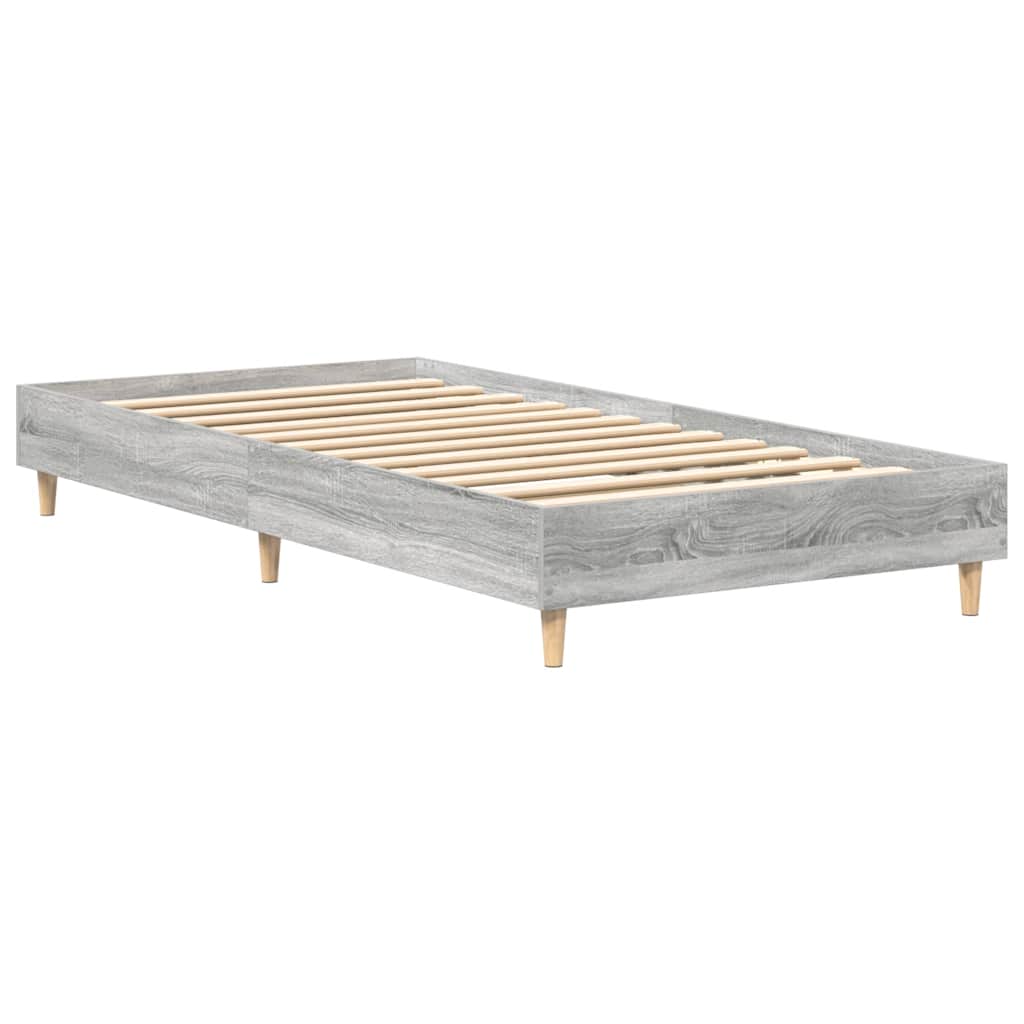 sengeramme uden madras 100x200 cm konstrueret træ grå sonoma-eg - Image 7