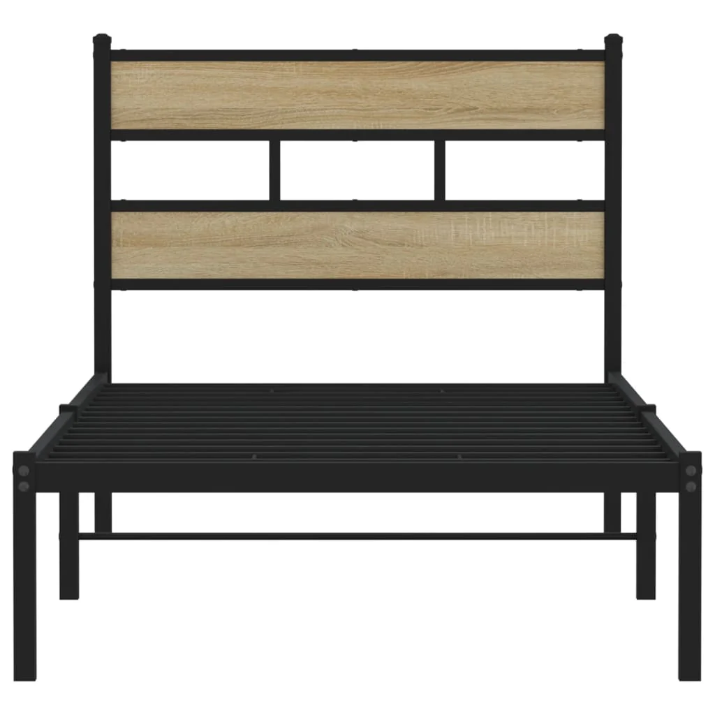sengeramme uden madras 100x200 cm metal sonoma-eg - Image 4