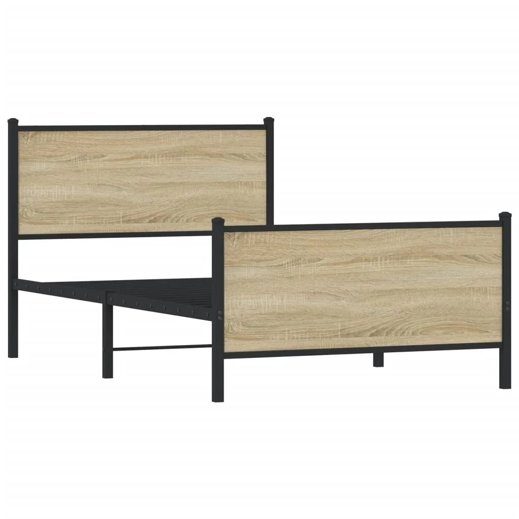 sengeramme uden madras 100x200 cm metal sonoma-eg - Image 3