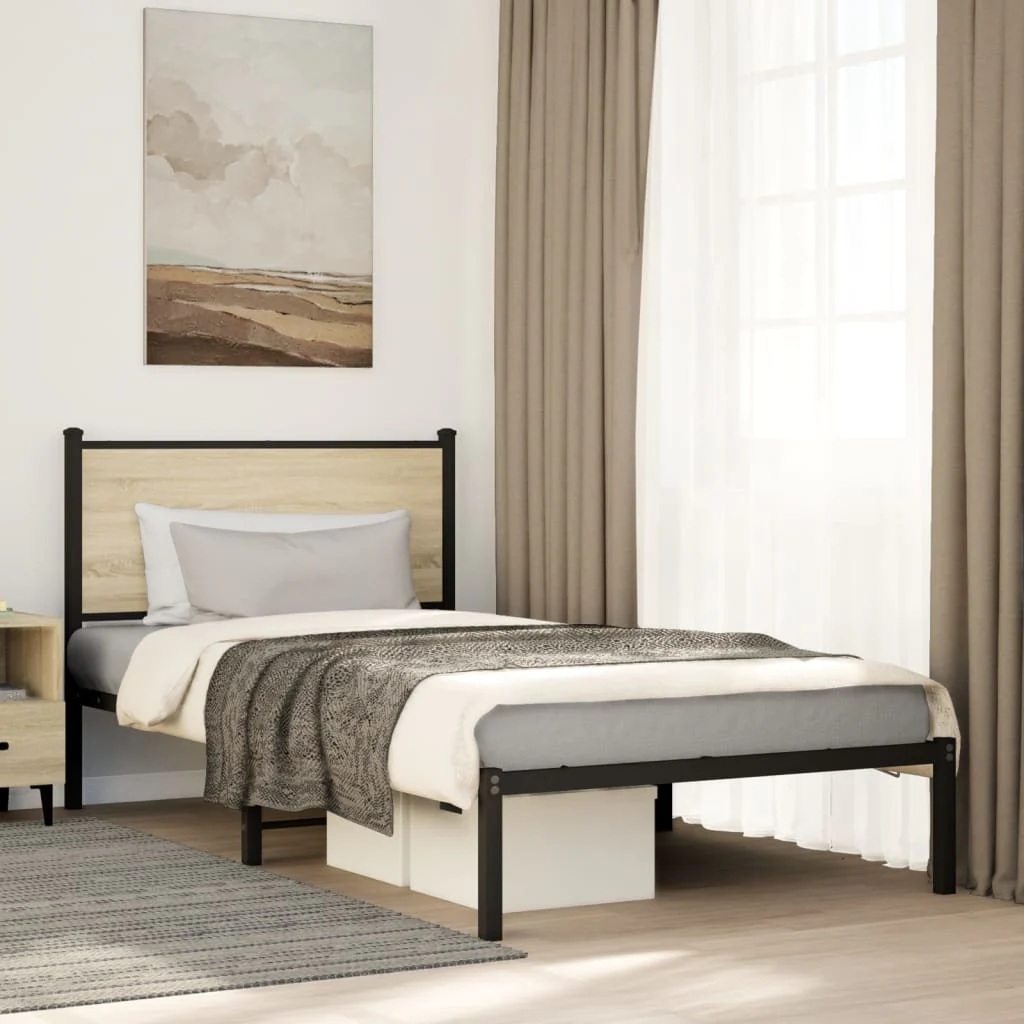 sengeramme uden madras 100x200 cm metal sonoma-eg