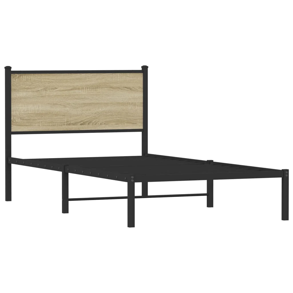 sengeramme uden madras 100x200 cm metal sonoma-eg - Image 3