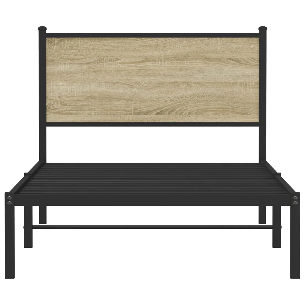 sengeramme uden madras 100x200 cm metal sonoma-eg - Image 5