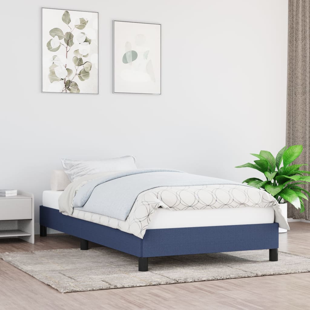 sengeramme uden madras 100x200 cm stof blå