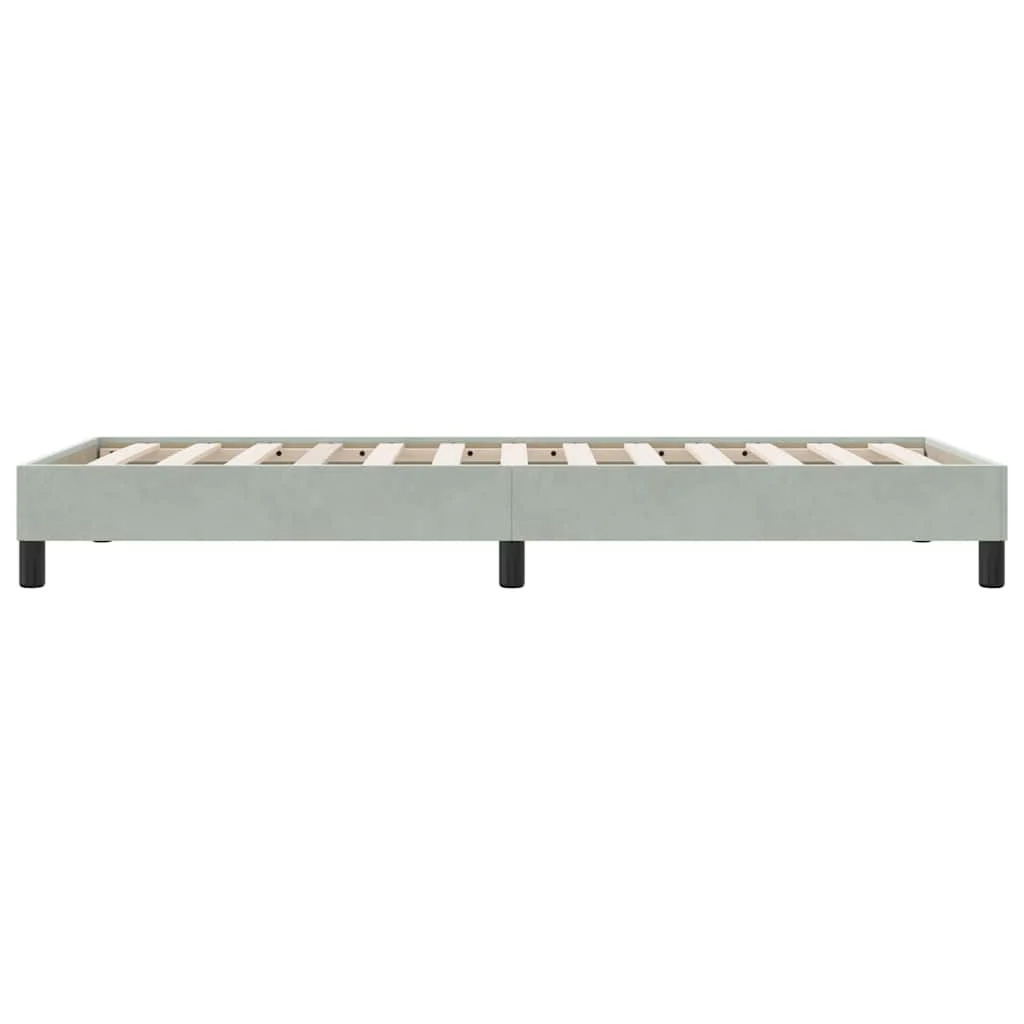 sengeramme uden madras 100x210 cm fløjl lysegrå - Image 6