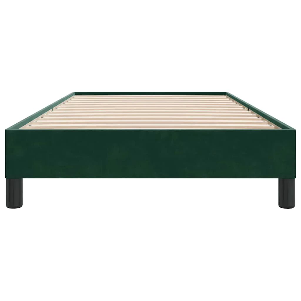 sengeramme uden madras 100x220 cm fløjl mørkegrøn - Image 5