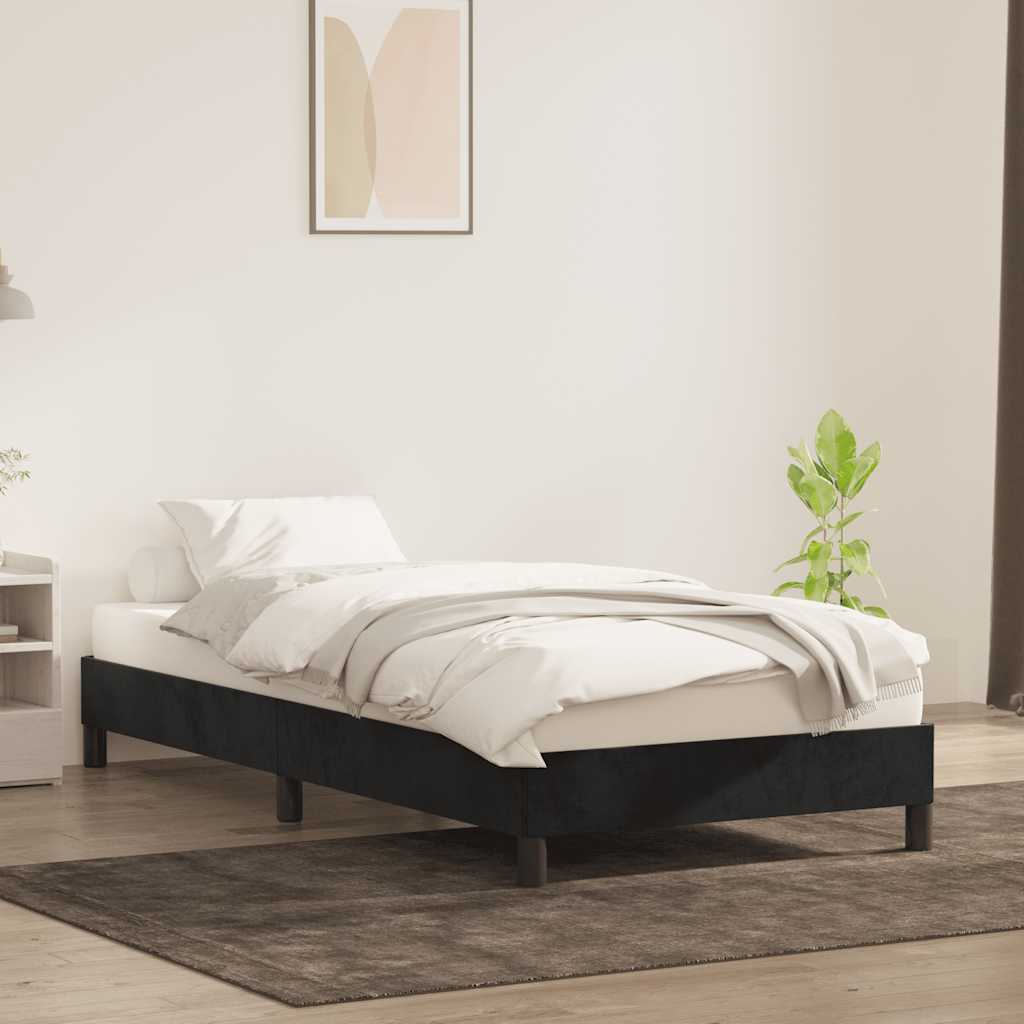 sengeramme uden madras 100x220 cm fløjl sort - Image 3