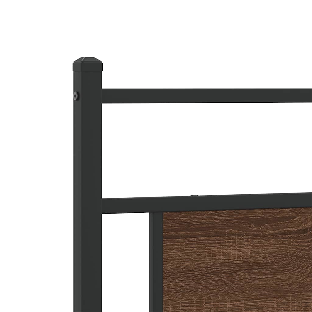 sengeramme uden madras 107x203 cm konstrueret træ brunt eg - Image 8
