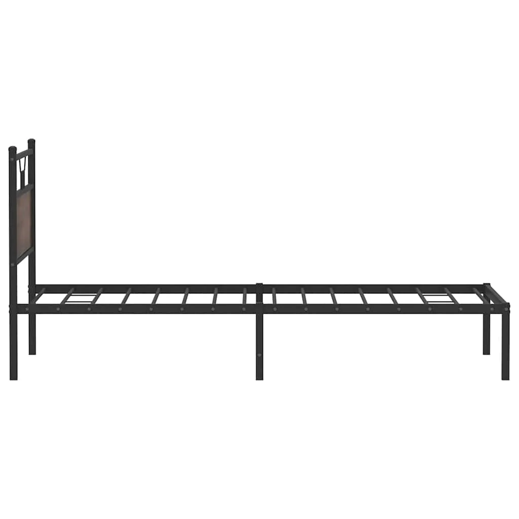 sengeramme uden madras 107x203 cm konstrueret træ brunt eg - Image 7