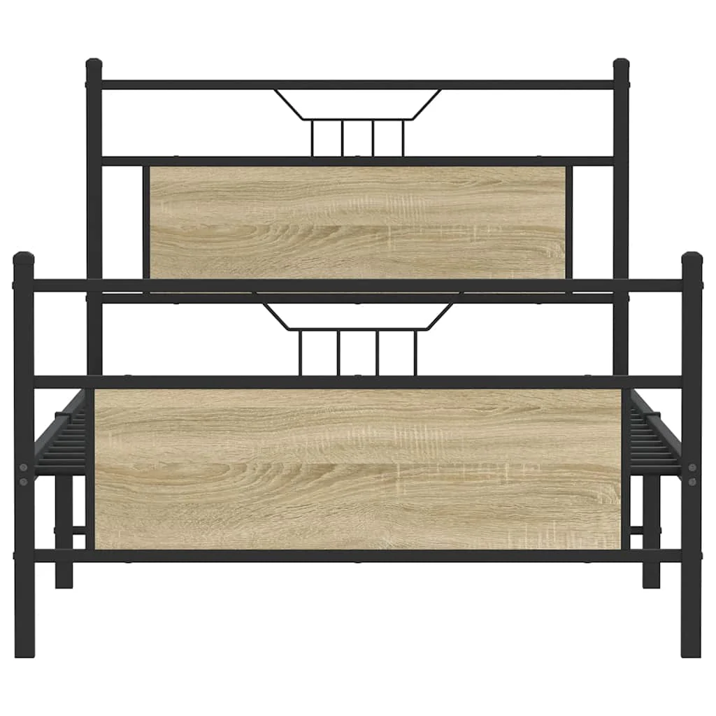 sengeramme uden madras 107x203 cm konstrueret træ sonoma-eg - Image 6