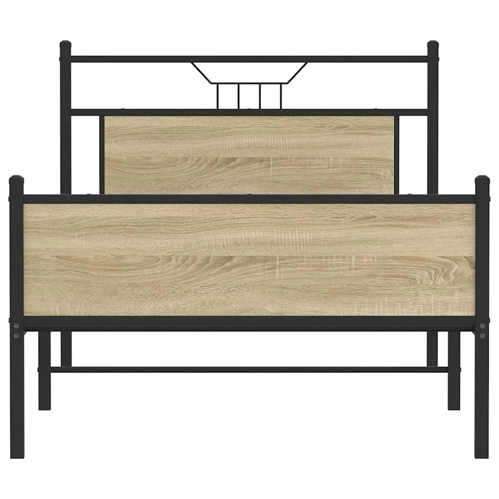 sengeramme uden madras 107x203 cm konstrueret træ sonoma-eg - Image 6