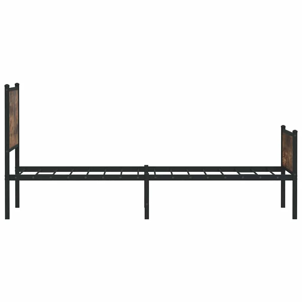 sengeramme uden madras 107x203 cm metal røget egetræsfarve - Image 6