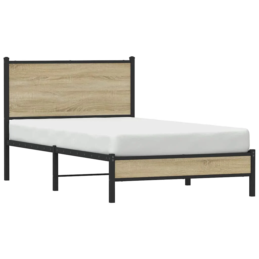 sengeramme uden madras 107x203 cm metal sonoma-eg - Image 4
