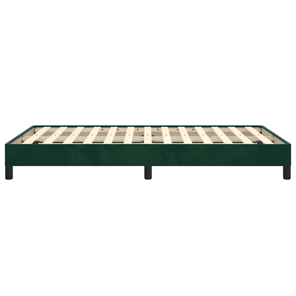 sengeramme uden madras 120x190 cm fløjl mørkegrøn - Image 6