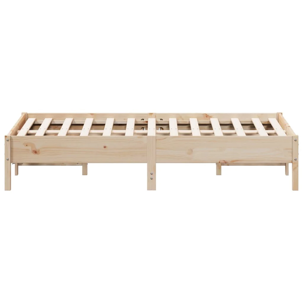 sengeramme uden madras 120x190 cm massivt fyrretræ - Image 5