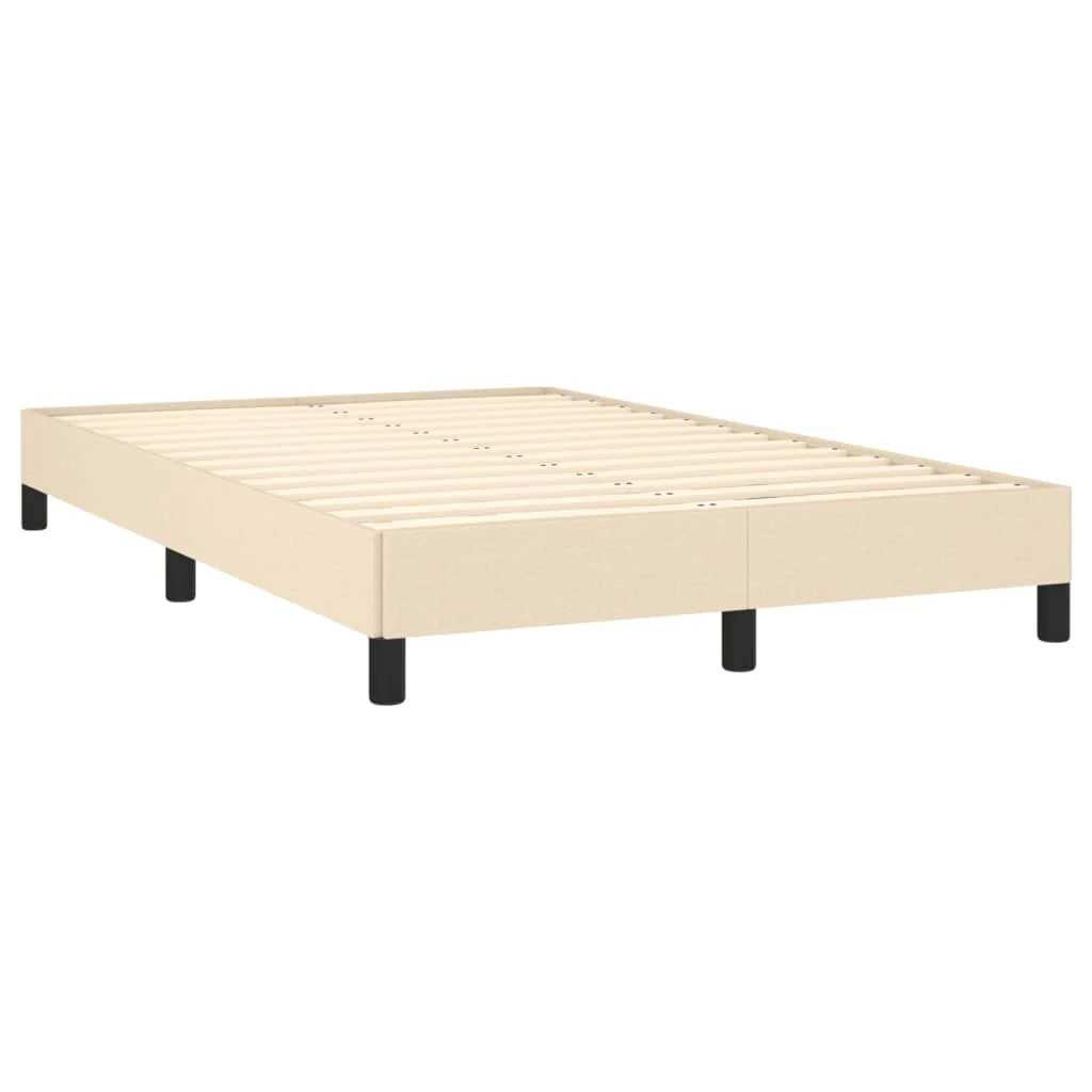 sengeramme uden madras 120x190 cm stof cremefarvet - Image 3