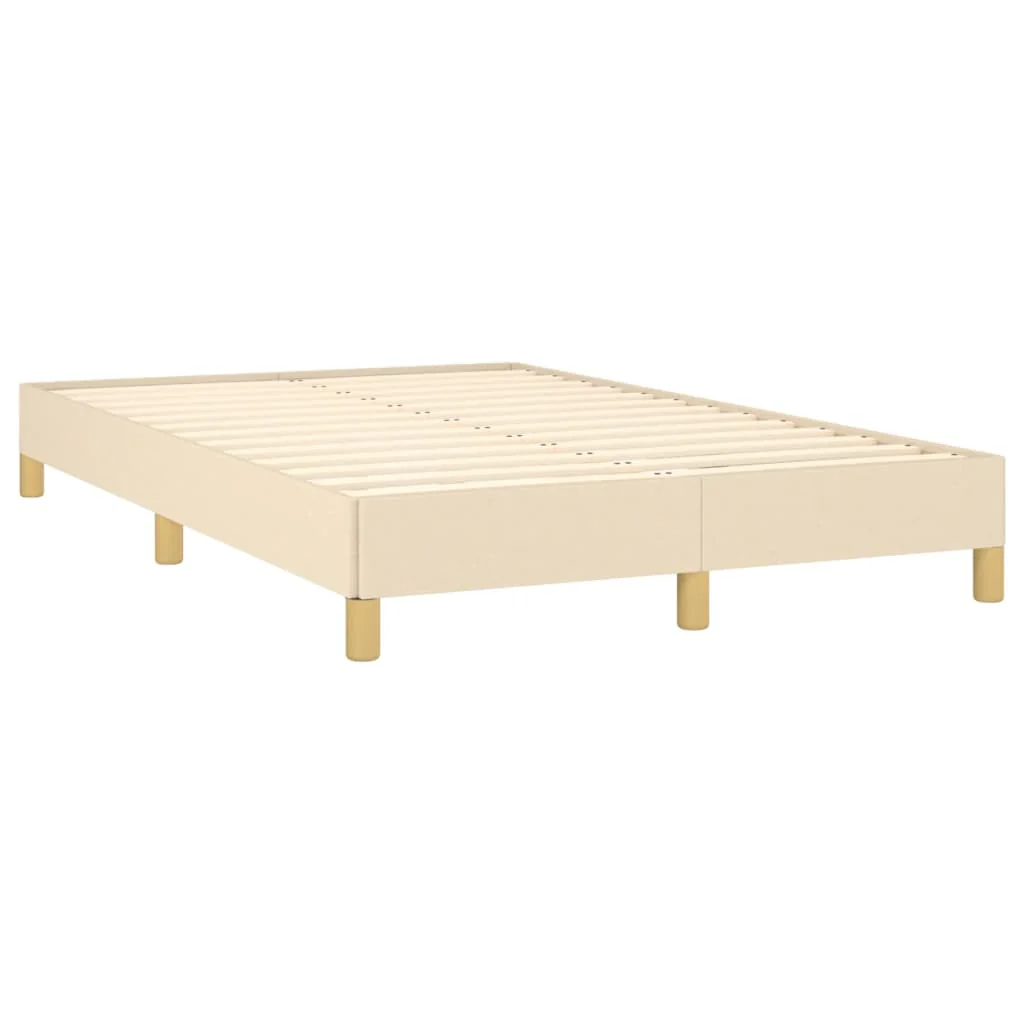 sengeramme uden madras 120x190 cm stof cremefarvet - Image 3