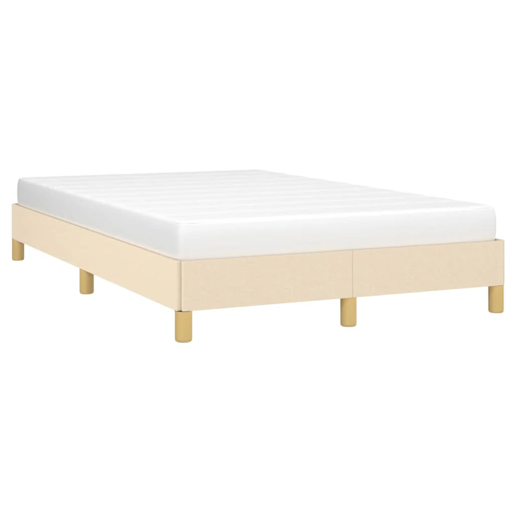 sengeramme uden madras 120x190 cm stof cremefarvet - Image 4