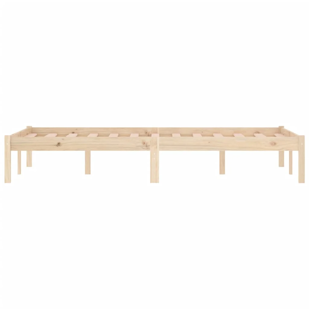 sengeramme uden madras 137x190 cm massivt fyrretræ - Image 6