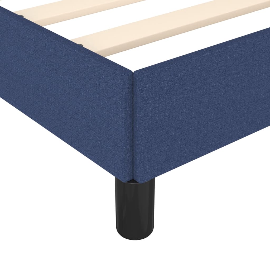 sengeramme uden madras 140x190 cm stof blå - Image 7