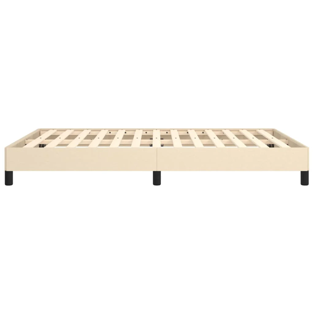 sengeramme uden madras 140x190 cm stof cremefarvet - Image 6